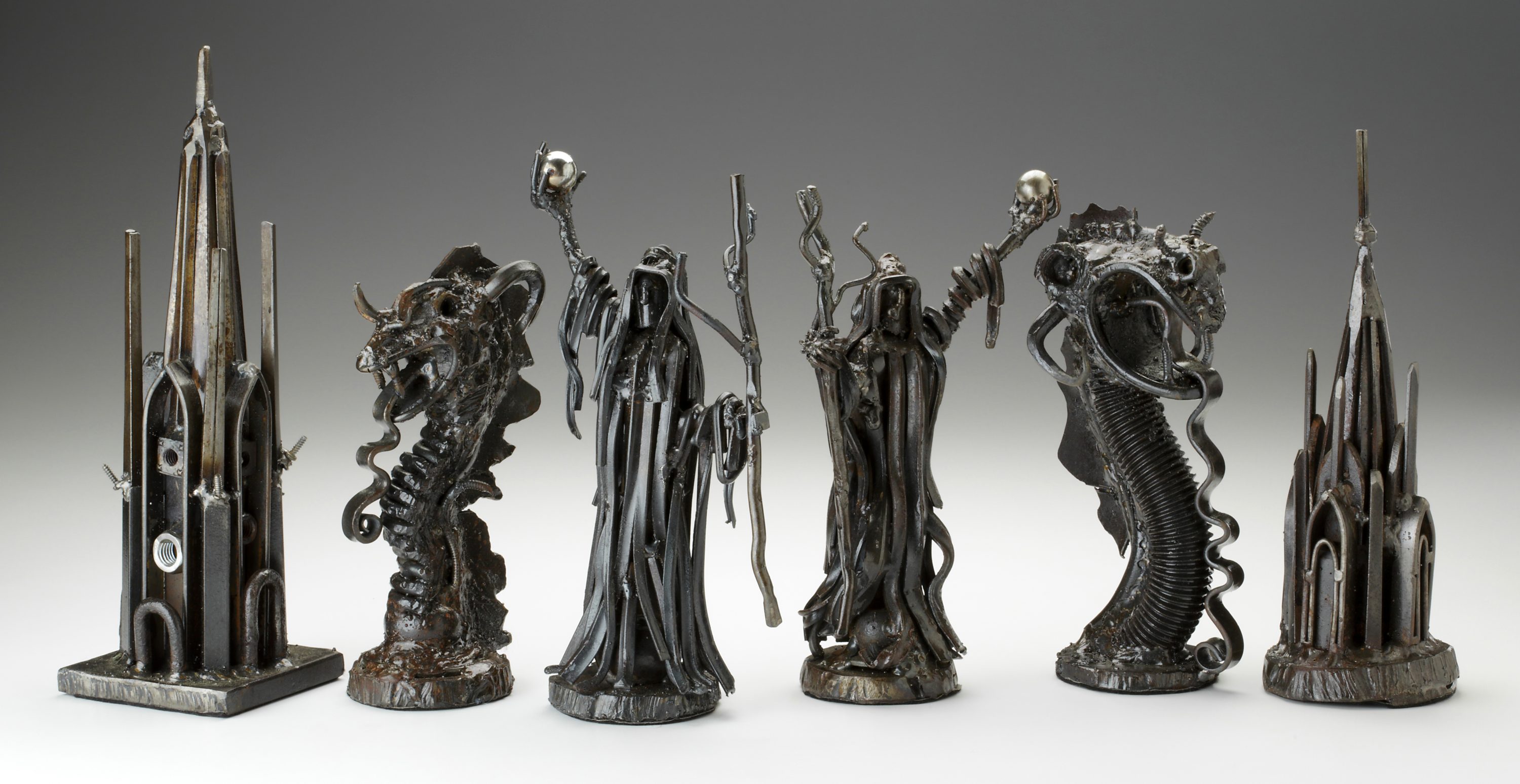 Detail of Matthew Johnson's massive chess set at Paradise City Arts Festival.